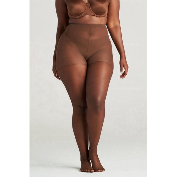 On the Go Women's Ultra Sheer Pantyhose (1 Pair Pack, Jet Brown, Size 3)