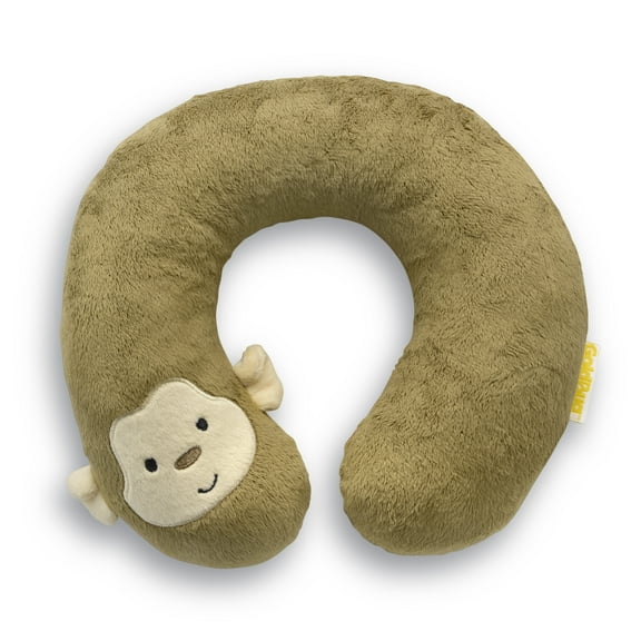 Goldbug Travel Pillow, Head and Neck Support for Toddlers, Monkey