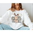 thumbnail image 1 of On the Hunt Easter Sweatshirt, Cute Retro Kids Shirt with Bunny Ears and Coquette Style , Fun Spring Outfit for Easter Vibes, 1 of 5