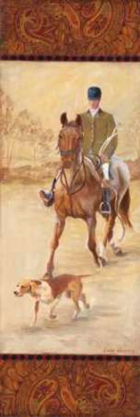 On the Hunt II Canvas Art - Linda Wacaster (8 x 24)