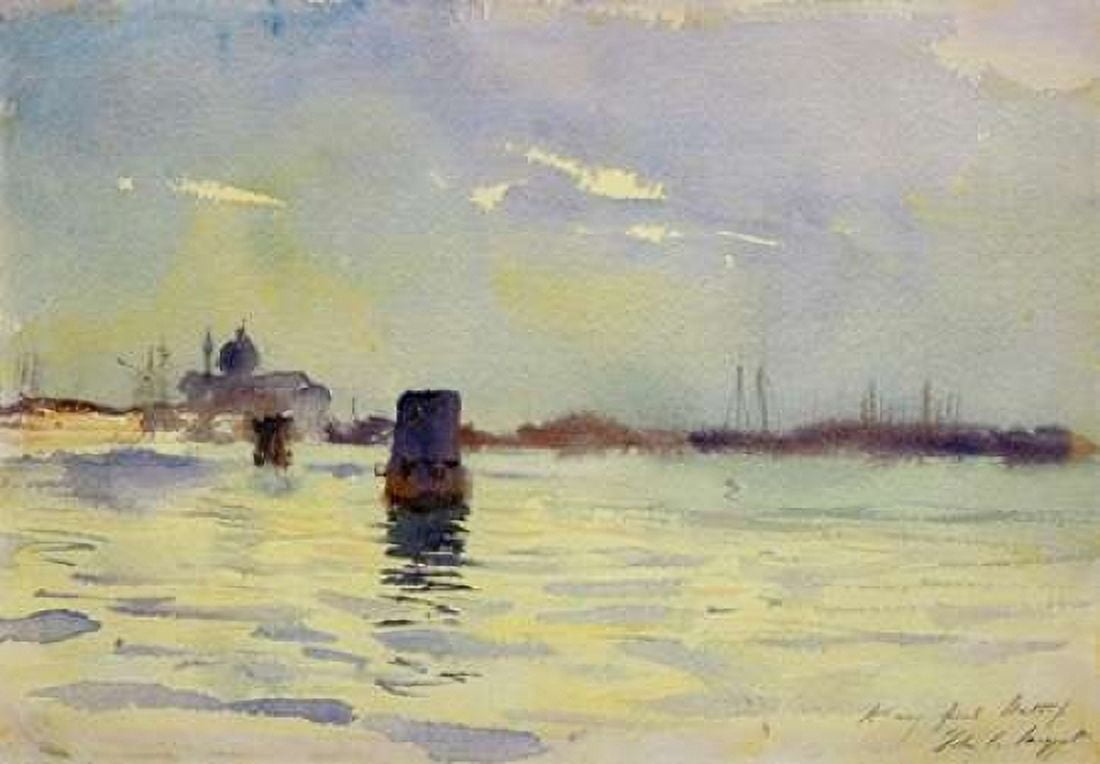 On the Lagoons Venice 1880-81 Canvas Art - John Singer Sargent (20 x 28)