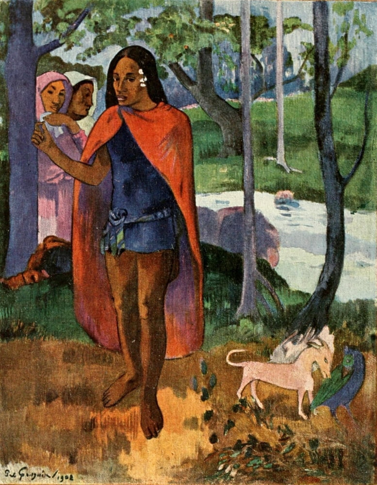 On the Marquesas Islands Canvas Art - P Gauguin (24 x 36)