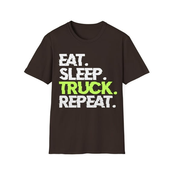 On the Road Again: 'Eat. Sleep. Truck. Repeat.' T-Shirt
