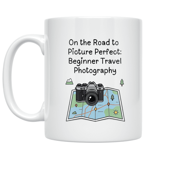 On the Road to Picture Perfect Photography - Travel Photography Beginner - 11 oz Ceramic Coffee Mug