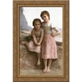 thumbnail image 1 of On the Rocky Beach 18x24 Gold Ornate Wood Framed Canvas Art by Bouguereau, William Adolphe, 1 of 2