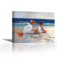 thumbnail image 1 of On the Shore - Contemporary Fine Art Giclee on Canvas Gallery Wrap - wall décor - Art painting - 36 x 28 Inch - Ready to Hang, 1 of 2