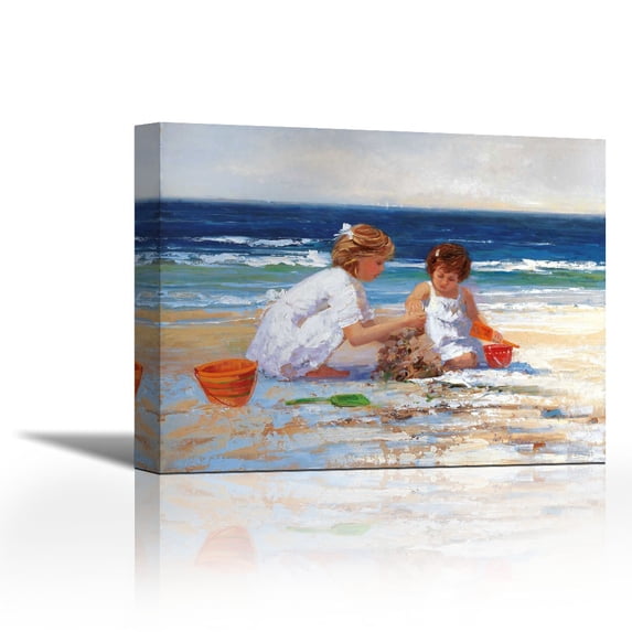 On the Shore - Contemporary Fine Art Giclee on Canvas Gallery Wrap - wall décor - Art painting - 36 x 28 Inch - Ready to Hang