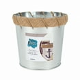 thumbnail image 1 of On the Surface Large Tin Pail, Decorative Galvanized Tin Bucket with Rope Handles, 1 of 5