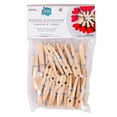 On the Surface Small Brown Wooden Clothespins, 24Pack of Mini Clothespins