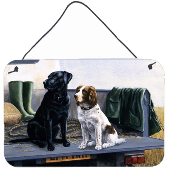 On the Tailgate Labrador & Springer Spaniel Wall or Door Hanging Prints