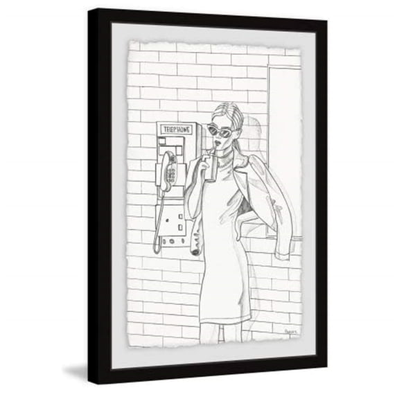 On the Telephone Framed Painting Print