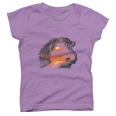 On the border Girls Purple Berry Graphic Tee - Design By Humans  S