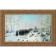 thumbnail image 1 of On the road. Retreat and escape ... 24x18 Gold Ornate Wood Framed Canvas Art by Vasily Vereshchagin, 1 of 2