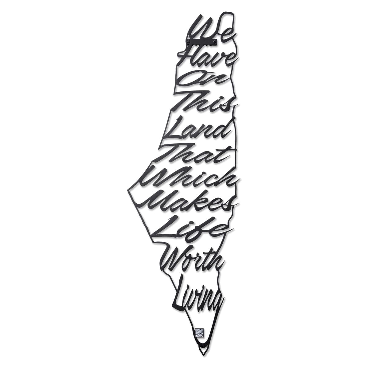 On this Land Mahmoud Darwish Poetry Inspired Metal Wall Art