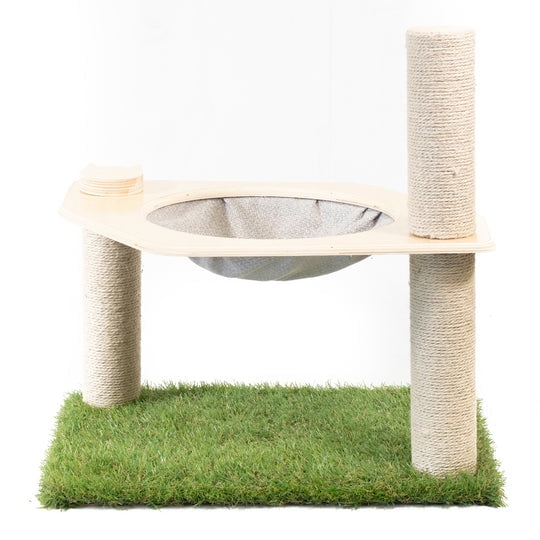 On2 Pets Cat Condo Cat Tree Tower with Cat Hammock Bed and 3 Scratching