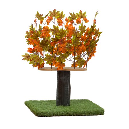 On2Pets 2ft Interchangeable Leaves Cat Activity Tree, Indoor Cat Tower, Comfy Cat Condo with Scratching Pads