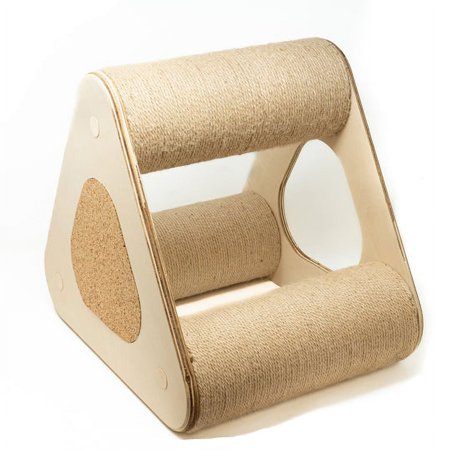 On2Pets Cat Scratching Activity Pyramid, Premium Sisal Cat Scratcher with Three Cat Scratching Posts