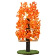 On2Pets Cat Tree with Leaves, Cat House & Cat Activity Tree, Multi-Level Cat Condo for Indoor Cats, Round Base