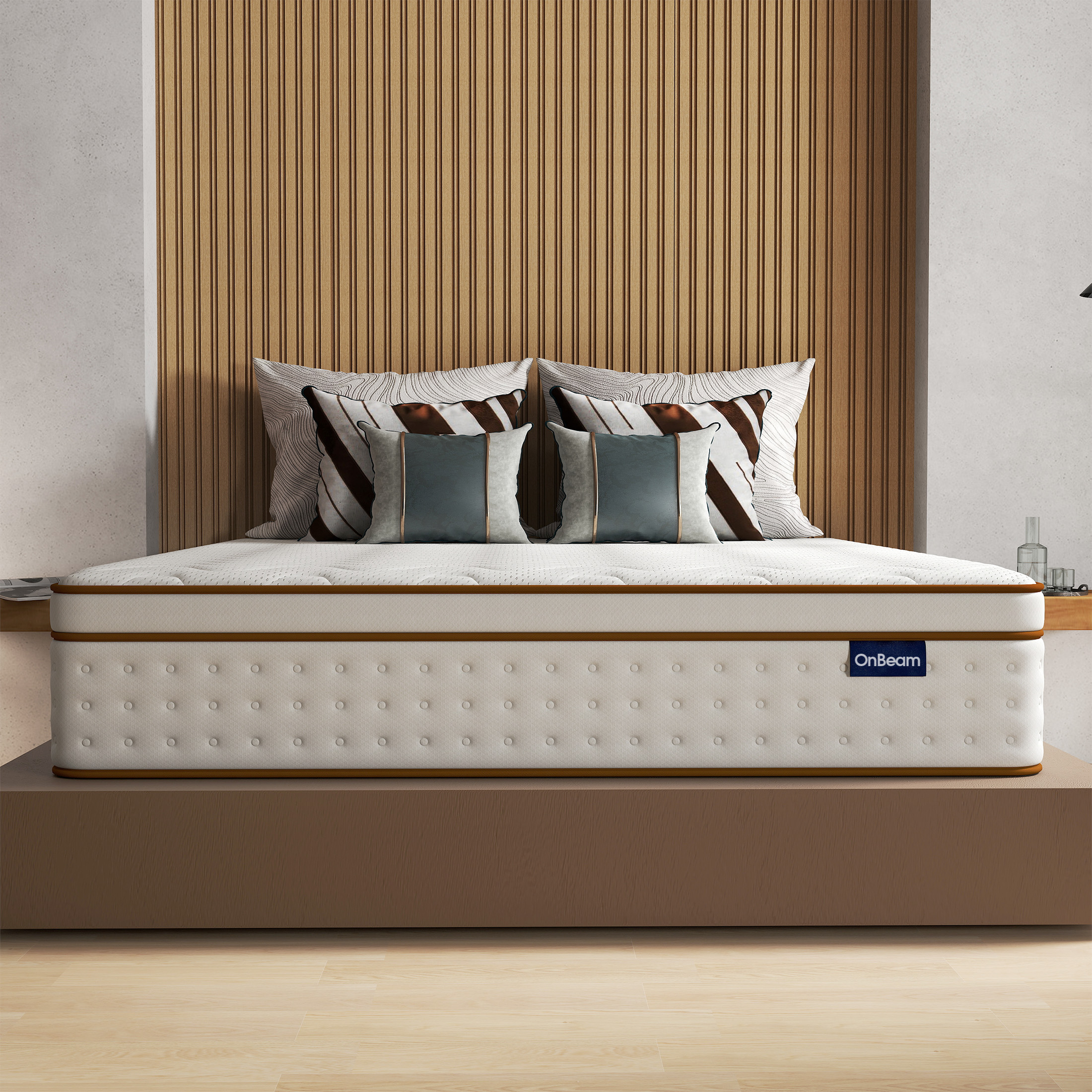 OnBeam 10" Queen Memory Foam Mattress in a Box - Medium-Firm, Motion Isolation, CertiPUR-US
