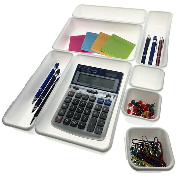 OnDisplay 8pc Interlocking Drawer Organization System - White