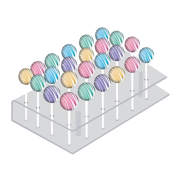 Handmade Clear Acrylic Cake Pop Display Stand – Holds 24 Pops – Dessert Holder for Weddings, Parties, Birthdays & Events