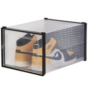 OnDisplay Clik Stackable Interlocking Shoe Box System Large Clear/Black, Single Box