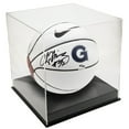 thumbnail image 1 of OnDisplay Deluxe Acrylic UV-Protected Basketball/Soccer Ball Display Case - Black Base, 1 of 5