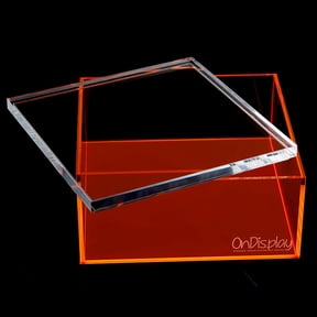 OnDisplay Electric Neon Luxe Clear Acrylic Storage Treasure Box - Large