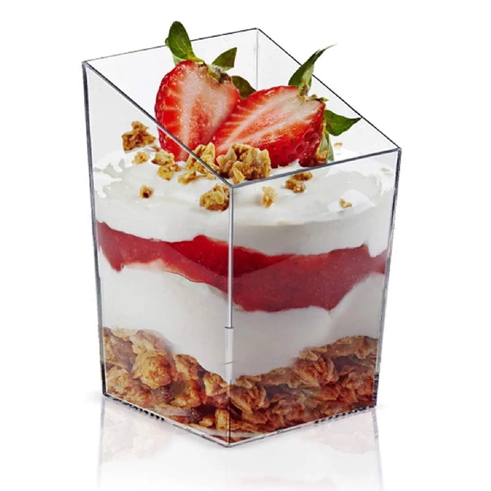 Clear Plastic Disposable Dessert Cups - 1000 Count