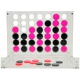 thumbnail image 1 of OnDisplay Luxe Acrylic Four In A Row Game w/Acrylic Storage Box (Pink/Black), 1 of 7