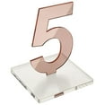 thumbnail image 1 of OnDisplay Luxe Laser Cut Mirrored Acrylic Wedding/Party/Event Table Numbers (Rose Gold, 1-10), 1 of 5