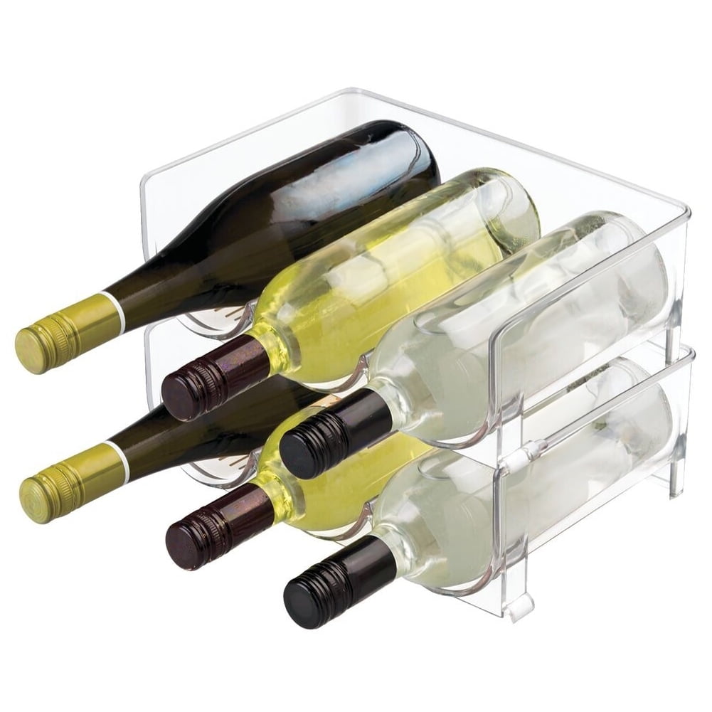 OnDisplay Stackable Acrylic Wine/Water Bottle Rack – Countertop/Fridge ...