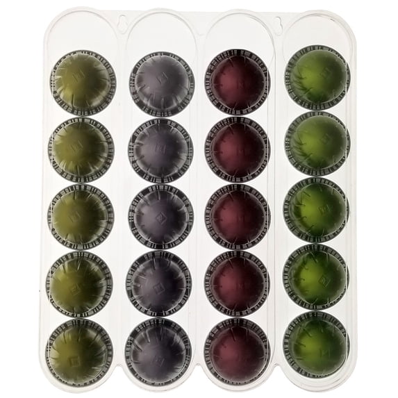OnDisplay Wall Mounted Acrylic Nespresso Vertuoline® Coffee Capsule/Pod Holder - Clear