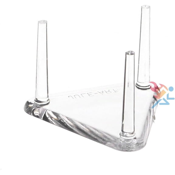 OnFireGuy 1.5" Clear Triangle 3 Peg Display Stand for Minerals Fossils Crystals Seashells and Geodes Specimens, 12 Pack