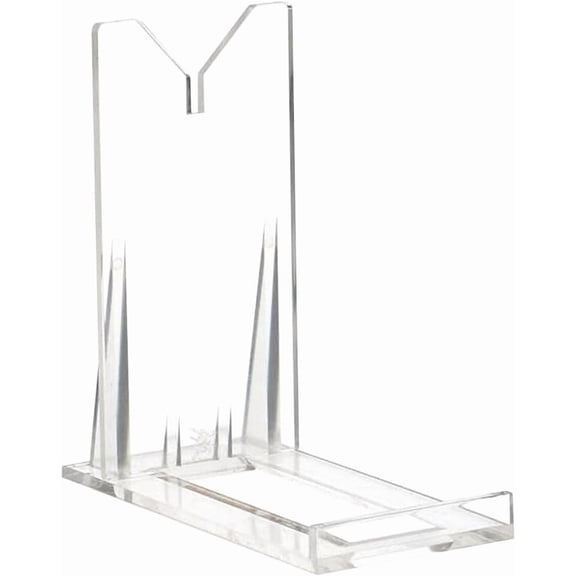 OnFireGuy Adjustable Acrylic Display Stand Easel for Minerals, Fossils, Geodes, Tiles, Pictures, Plates, Clear Easels (10 Pack)