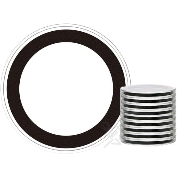 Air-Tite 10-Pack 37mm Black Ring Coin Holders for 1oz Silver Philharmonics | Protective Coin Cases for 1oz Silver & Gold Philharmonic and 50 Pesos Gold