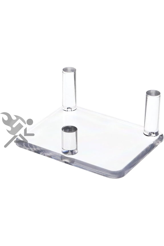 2.5" Three-Peg Acrylic Display Stand for Fossils, Minerals, Rocks, and Geodes, 3 Pack