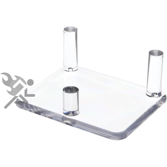 OnFireGuy 2.5" Three-Peg Acrylic Display Stand for Fossils, Minerals, Rocks, and Geodes, 3 Pack