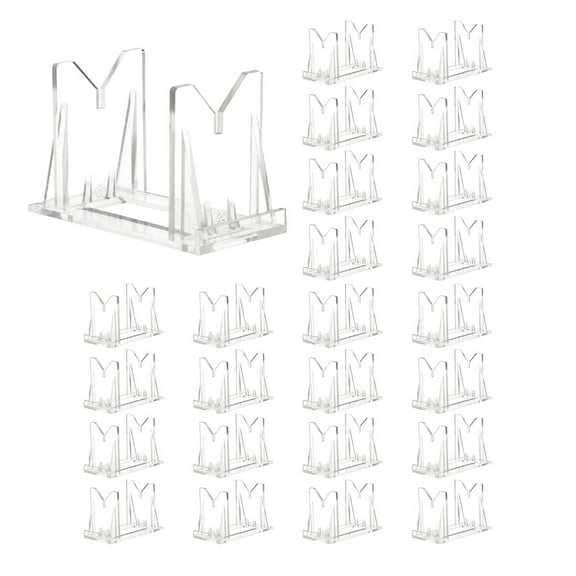 OnFireGuy 25 Pack Adjustable Acrylic Display Stand Easels for Fishing Lures, Wildlife Calls, and Knives