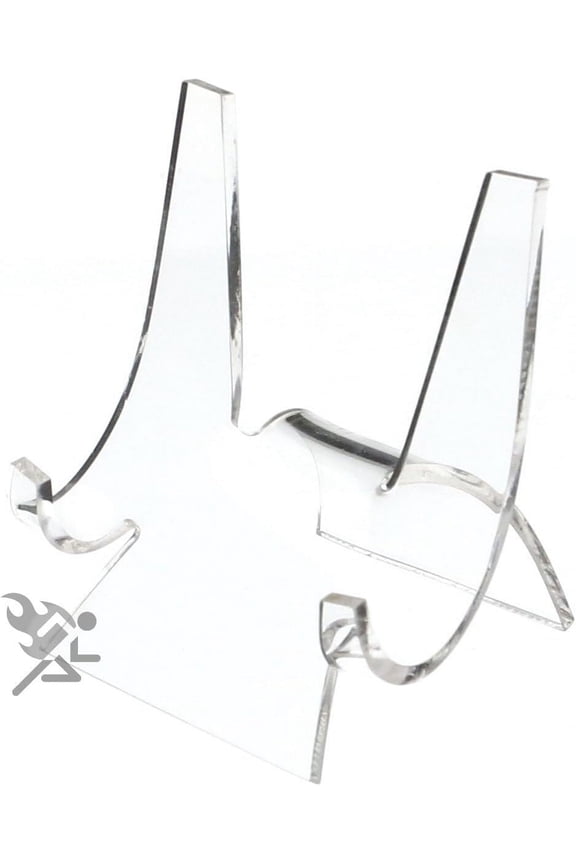 3" Plates, Plaques, Picture Frame, Mineral, Fossil, Clear Cradle Display Stand Easel Holders, 12 Pack