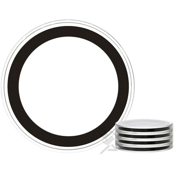 OnFireGuy 5-Pack 38mm Black Ring Coin Holders for Silver Dollars | Protective Coin Cases for 1oz Silver Morgan Peace Eisenhower Dollars