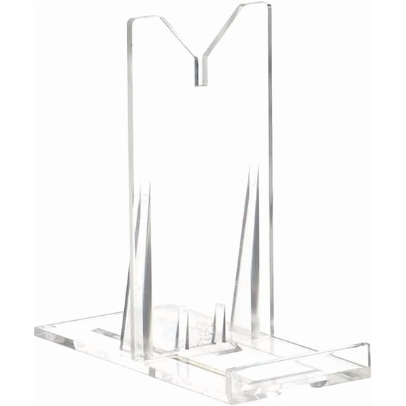 OnFireGuy Adjustable Acrylic Display Stand Easel for Minerals, Fossils, Geodes, Tiles, Pictures, Plates, Clear Easels (50 Pack)
