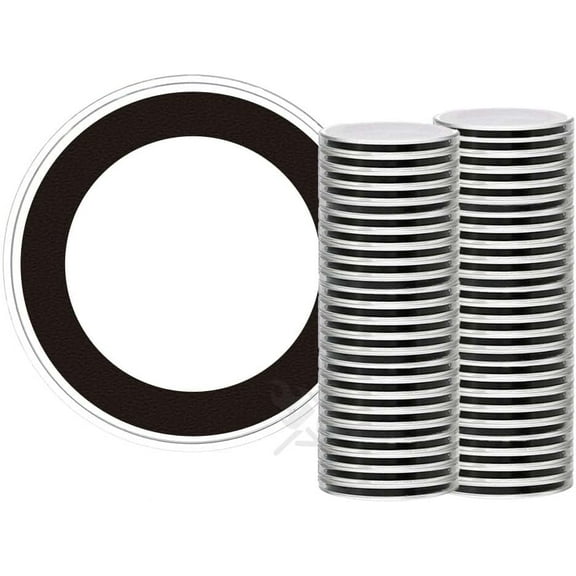 OnFireGuy 50-Pack 36mm Black Ring Coin Holders for 1/2oz Silver Koala | Protective Coin Cases for 1/2oz Silver Lunar Series 1, 1/2oz Silver Koala & Canadian One Dollar