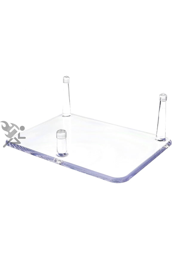 6.25" Three-Peg Display Stand Holder with Anti-Scratch Guards for Fossils, Minerals, Rocks, and Geodes, Qty: 1