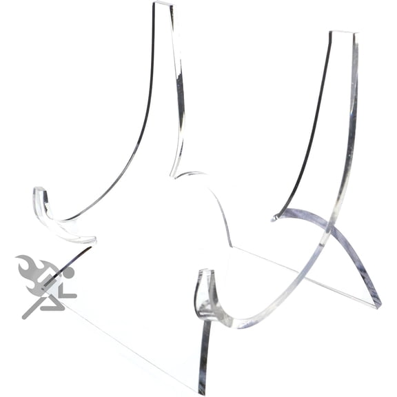 OnFireGuy 6" Plates, Plaques, Picture Frame, Mineral, Fossil, Clear Cradle Display Stand Easel Holder, Qty: 1