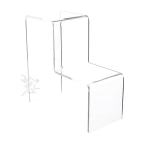 OnFireGuy Acrylic 2-Step Stair Display Riser Stand for Figurines, Decorations, Organizer - 3" W