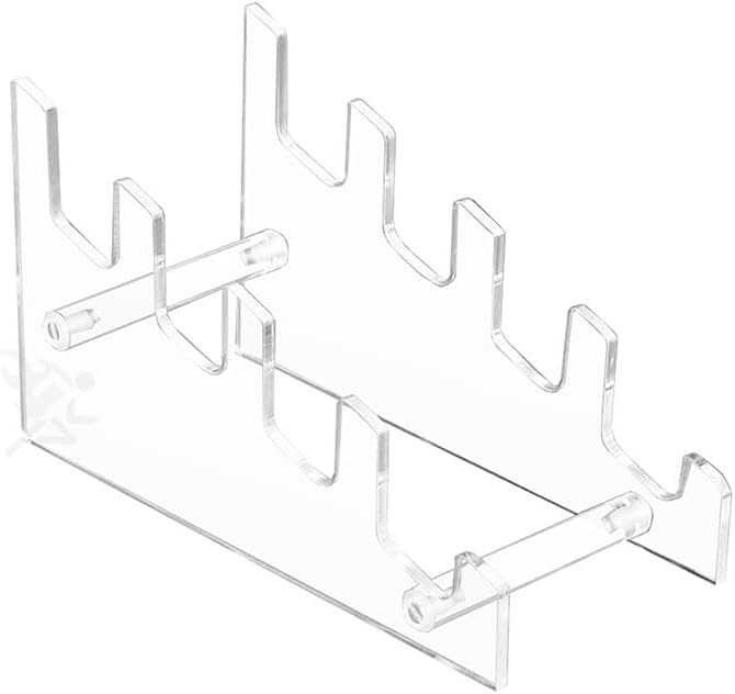OnFireGuy Multiple Tier Acrylic Plate Rack Display Stand, Holds 4 ...