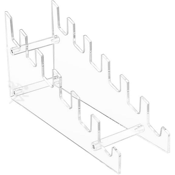 OnFireGuy Multiple Tier Acrylic Plate Rack Display Stand, Holds 6 Plates