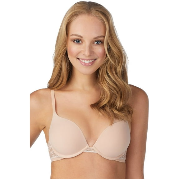 OnGossamer Sleek Micro Push Up Bra, Plush Pads, Lace Back