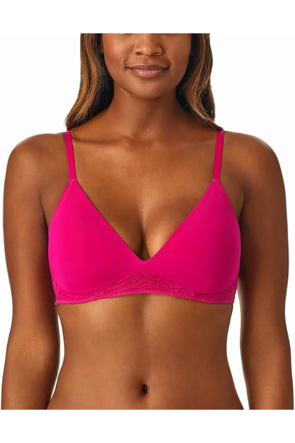 Women's Bra, Wire Free, Push Up, Deep Magenta, 32D